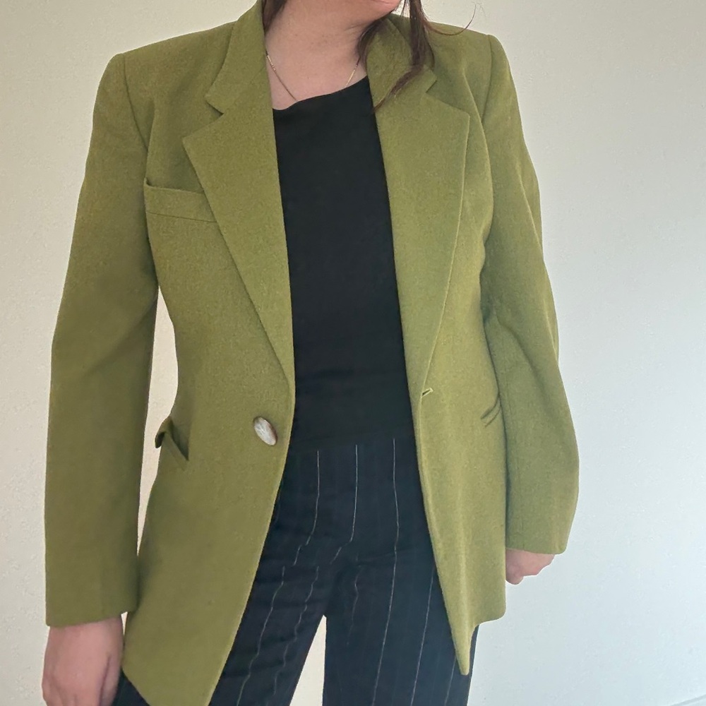 Vintage Olive Green Women's Blazer